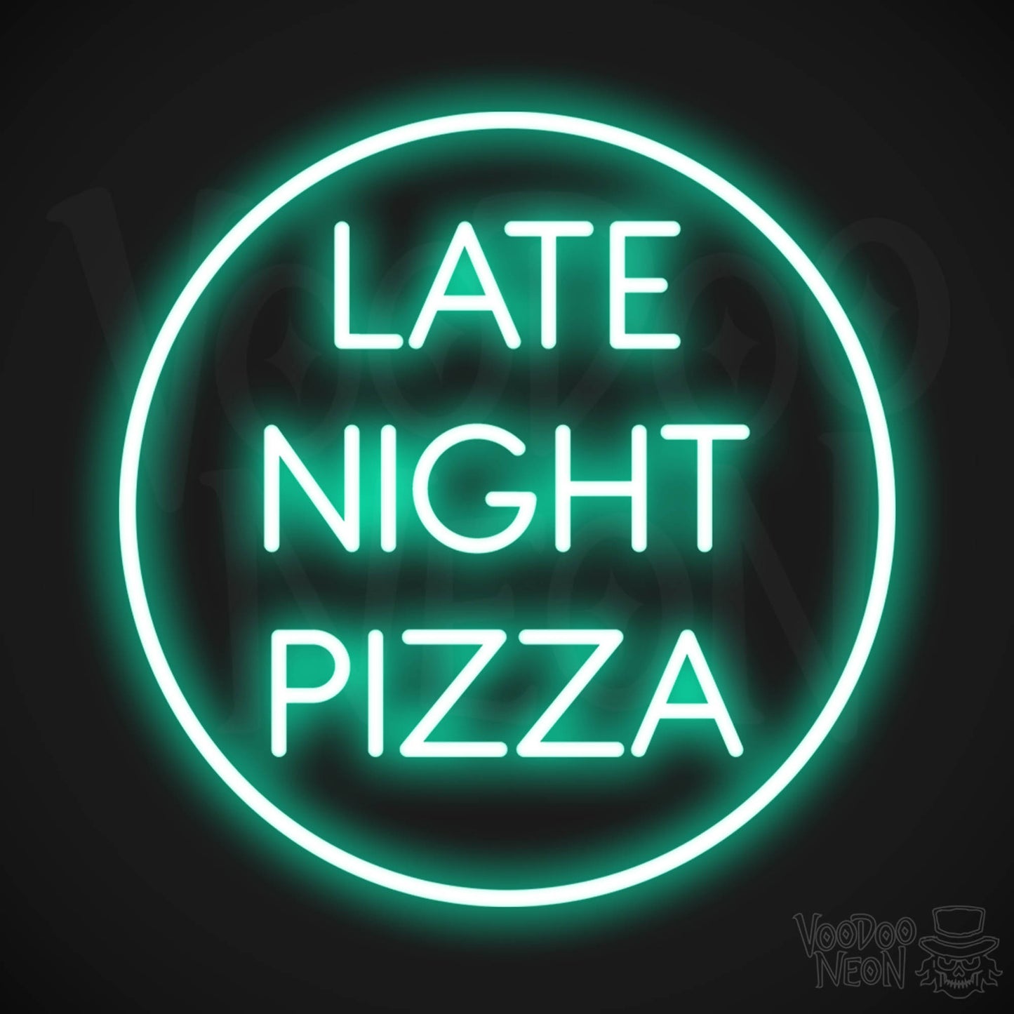 Late Night Pizza LED Neon - Light Green