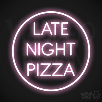 Late Night Pizza LED Neon - Light Pink