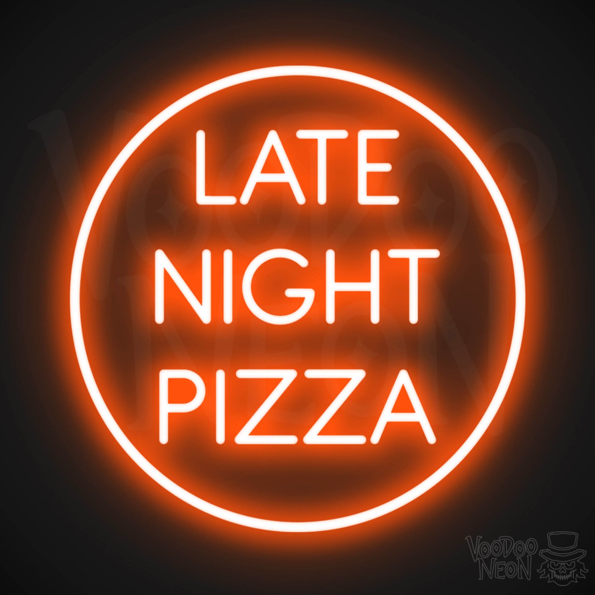 Late Night Pizza LED Neon - Orange