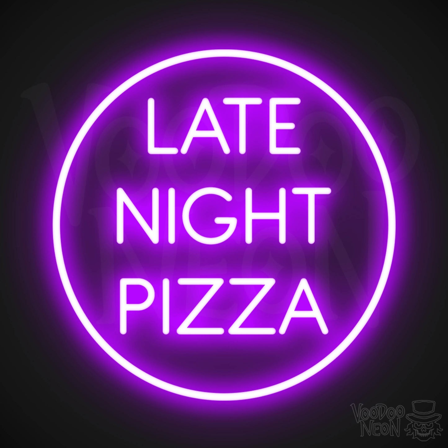 Late Night Pizza LED Neon - Purple