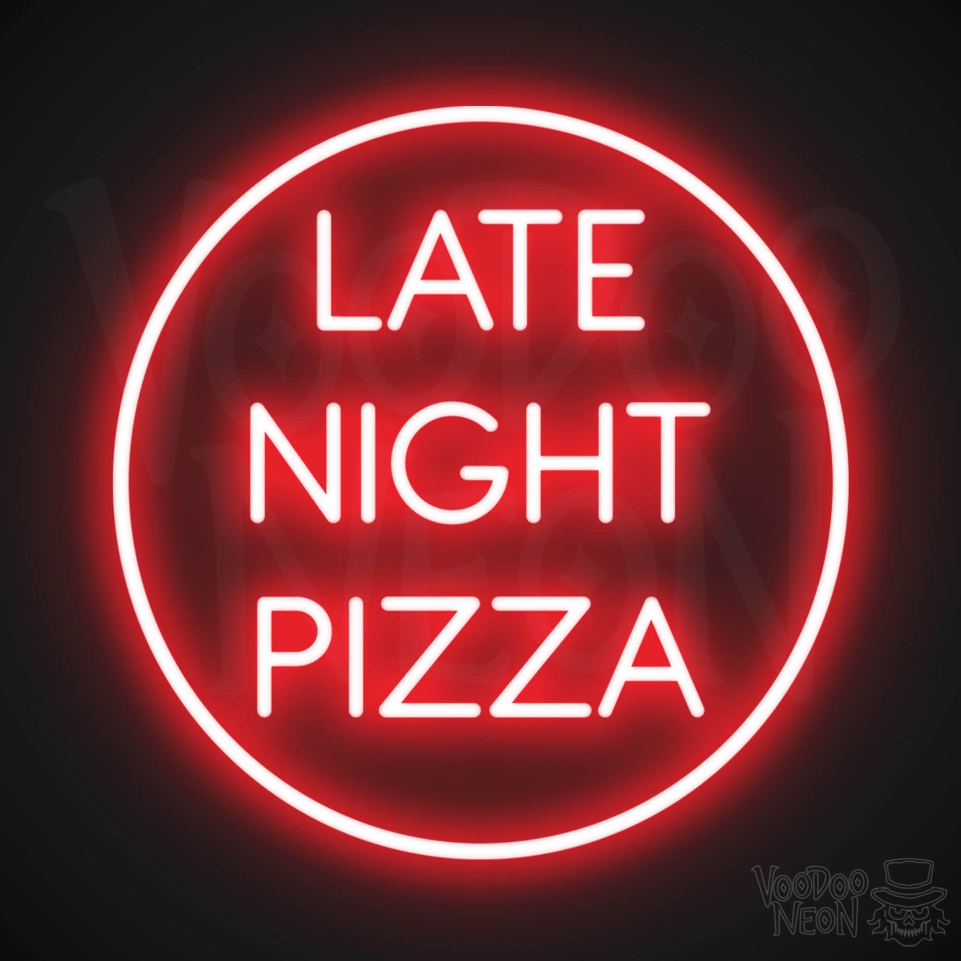 Late Night Pizza LED Neon - Red