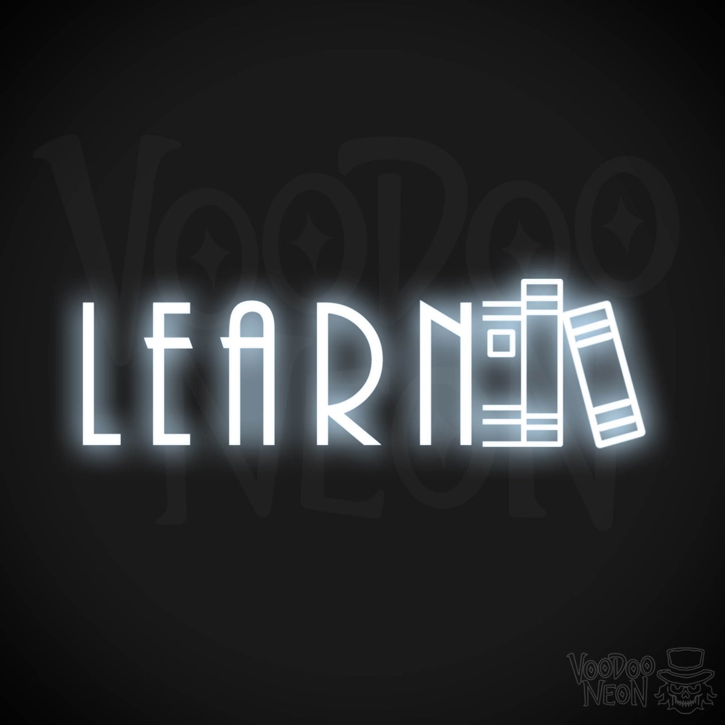 Learn Neon Sign - Neon Learn Sign - Word Sign - Color Cool White