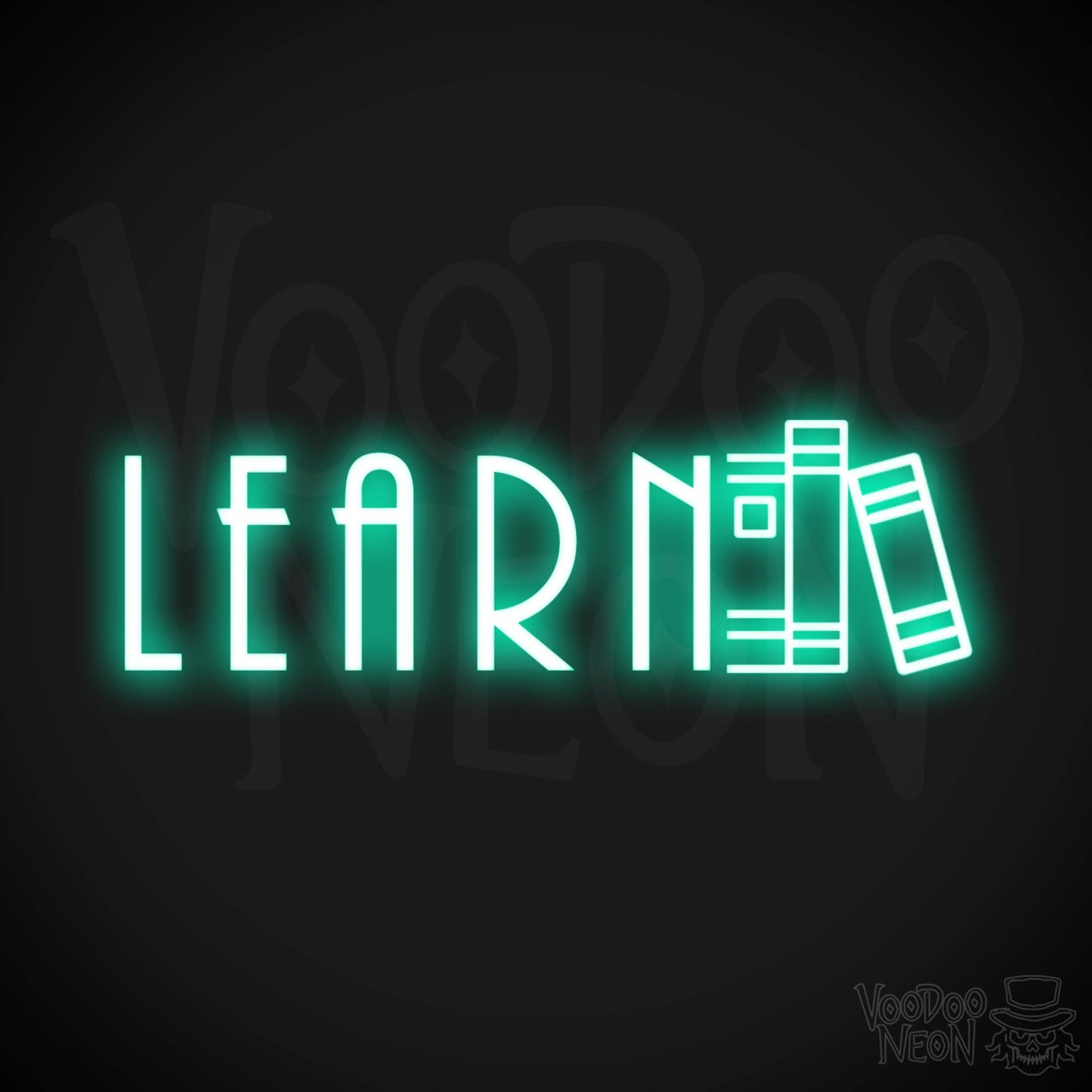 Learn Neon Sign - Neon Learn Sign - Word Sign - Color Light Green