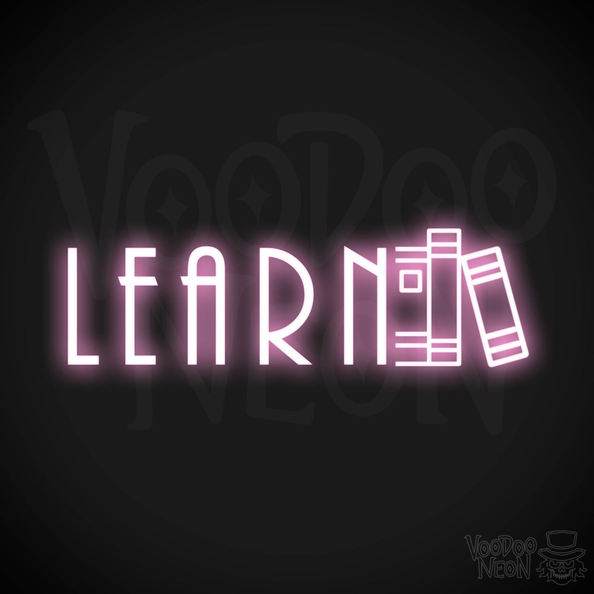 Learn Neon Sign - Neon Learn Sign - Word Sign - Color Light Pink