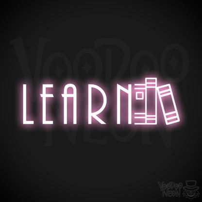 Learn Neon Sign - Neon Learn Sign - Word Sign - Color Light Pink
