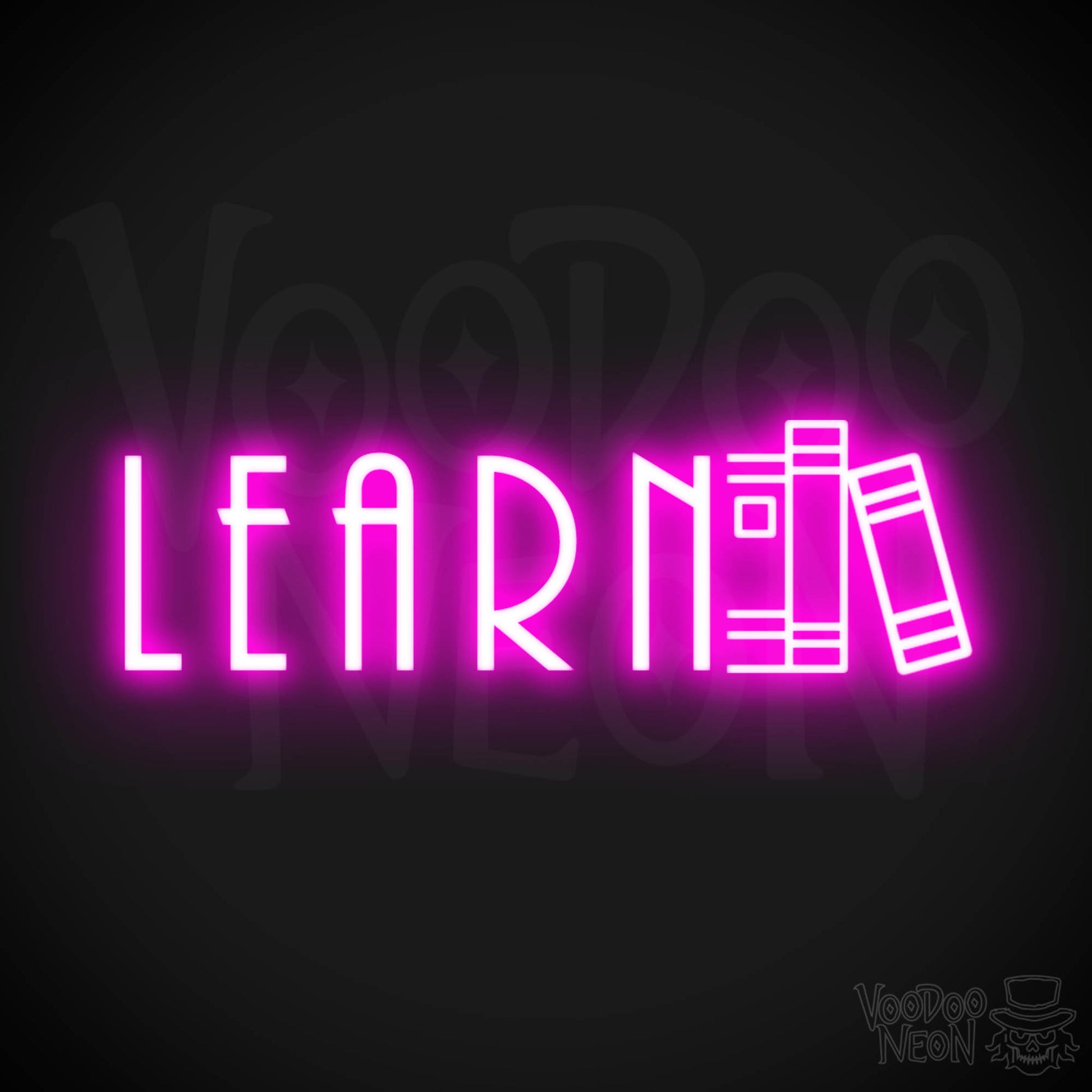 Learn Neon Sign - Neon Learn Sign - Word Sign - Color Pink