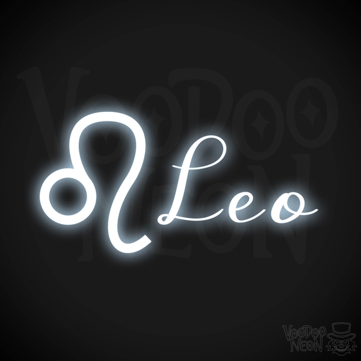 Leo Neon Sign - Neon Leo Sign - Leo Symbol - Neon Wall Art - Color Cool White