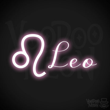 Leo Neon Sign - Neon Leo Sign - Leo Symbol - Neon Wall Art - Color Light Pink