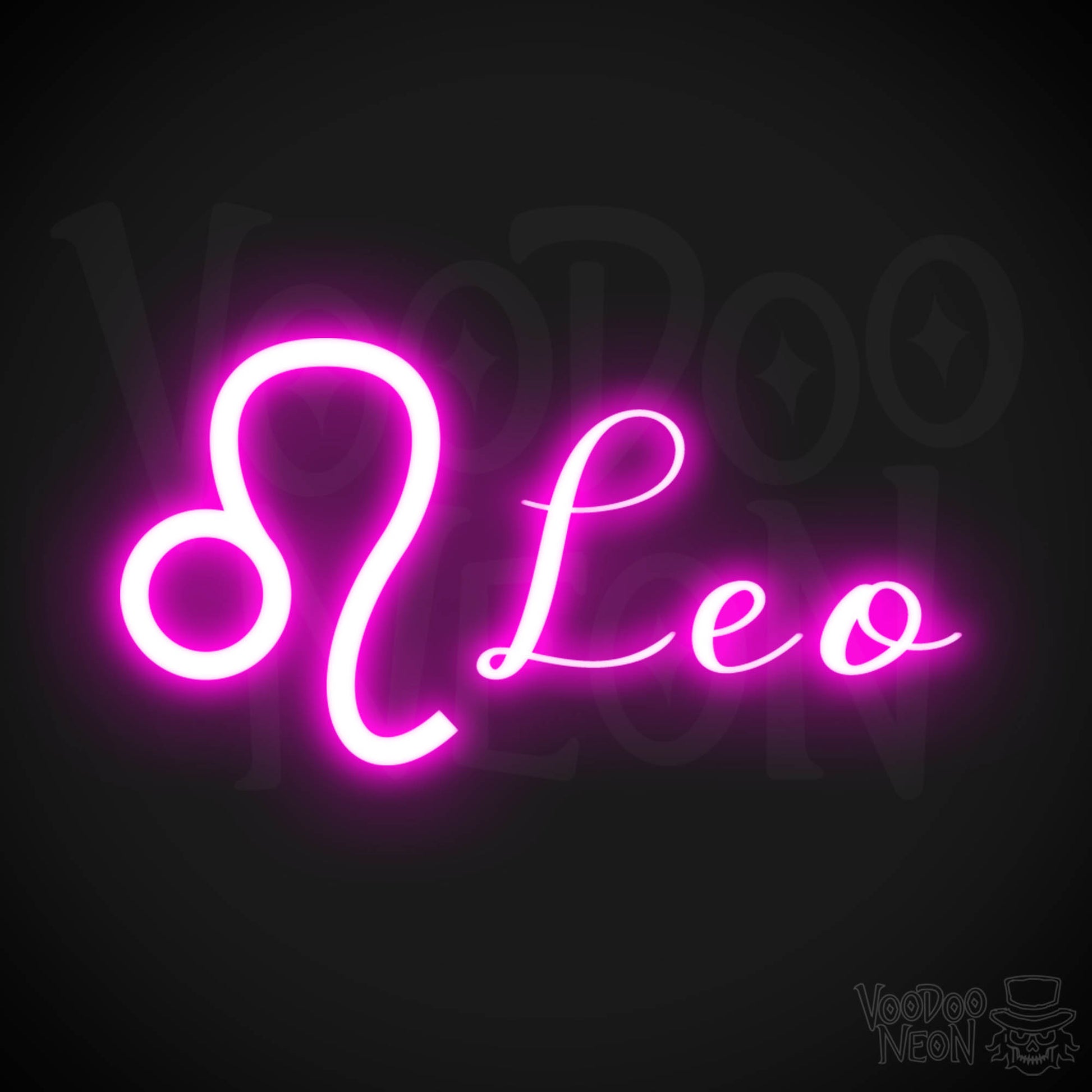 Leo Neon Sign - Neon Leo Sign - Leo Symbol - Neon Wall Art - Color Pink