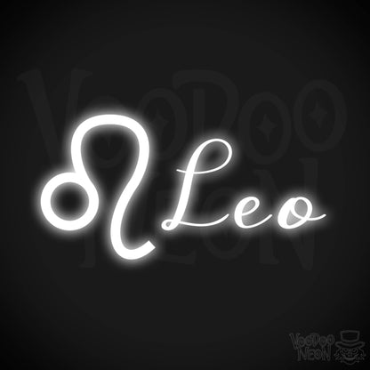 Leo Neon Sign - Neon Leo Sign - Leo Symbol - Neon Wall Art - Color White
