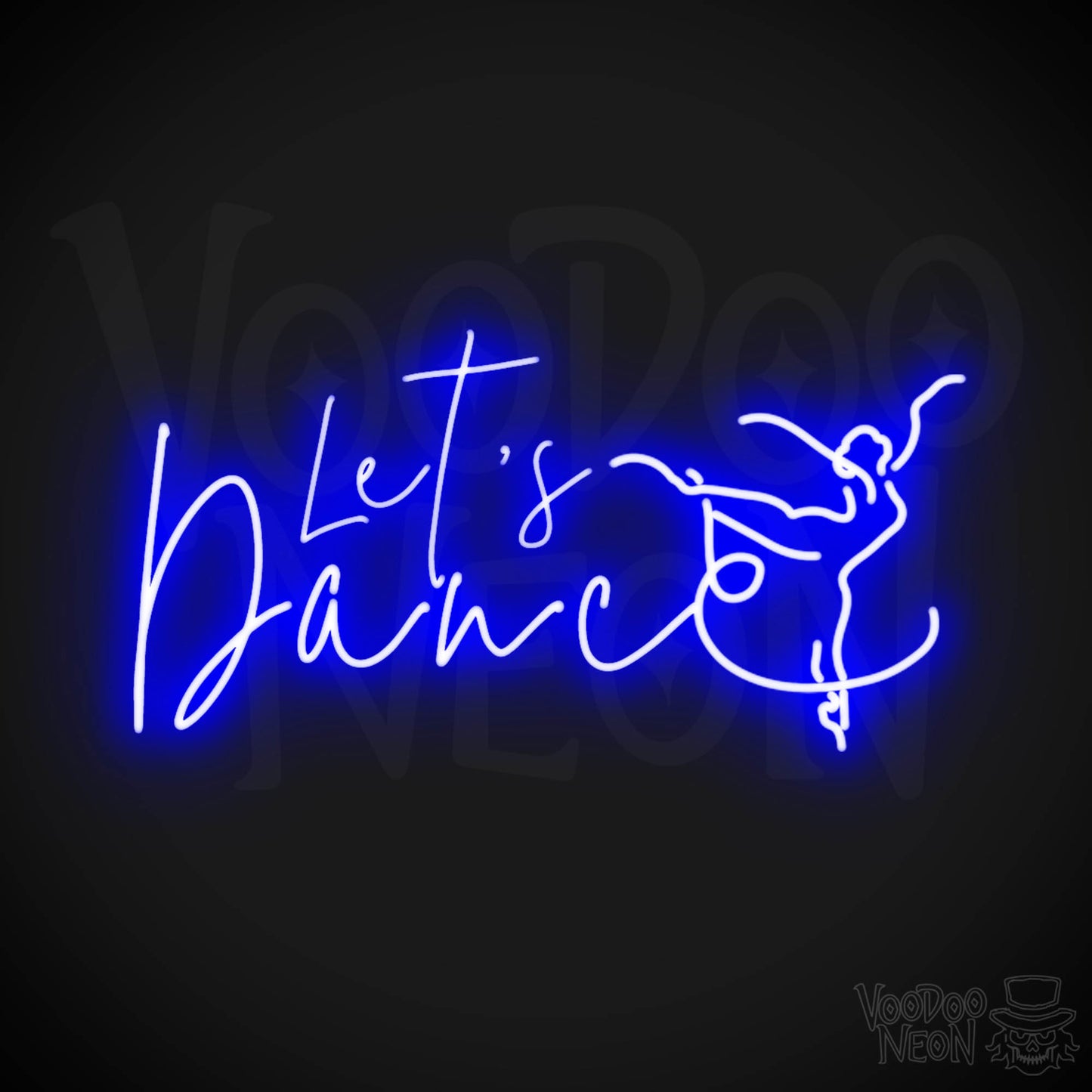 Lets Dance Neon Sign - Neon Lets Dance Sign - Color Dark Blue