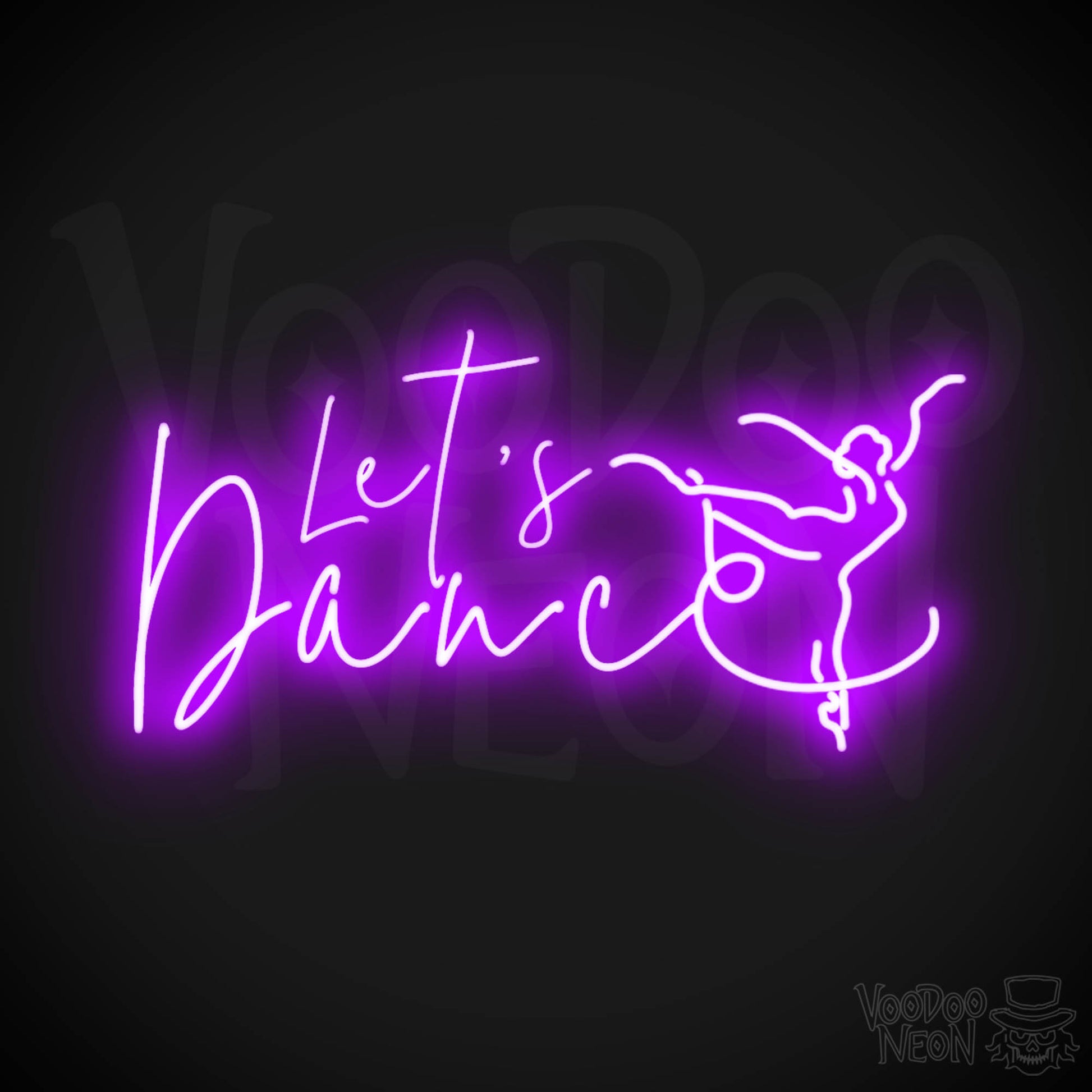 Lets Dance Neon Sign - Neon Lets Dance Sign - Color Purple