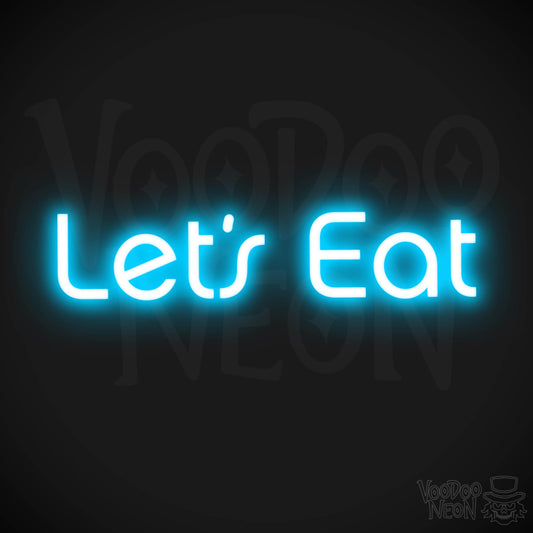 Lets Eat LED Neon - Dark Blue