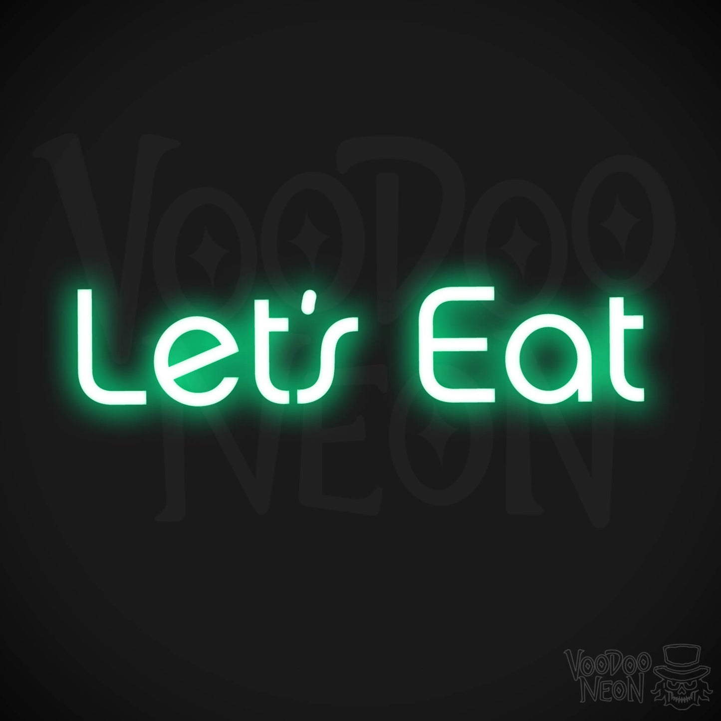 Lets Eat LED Neon - Green