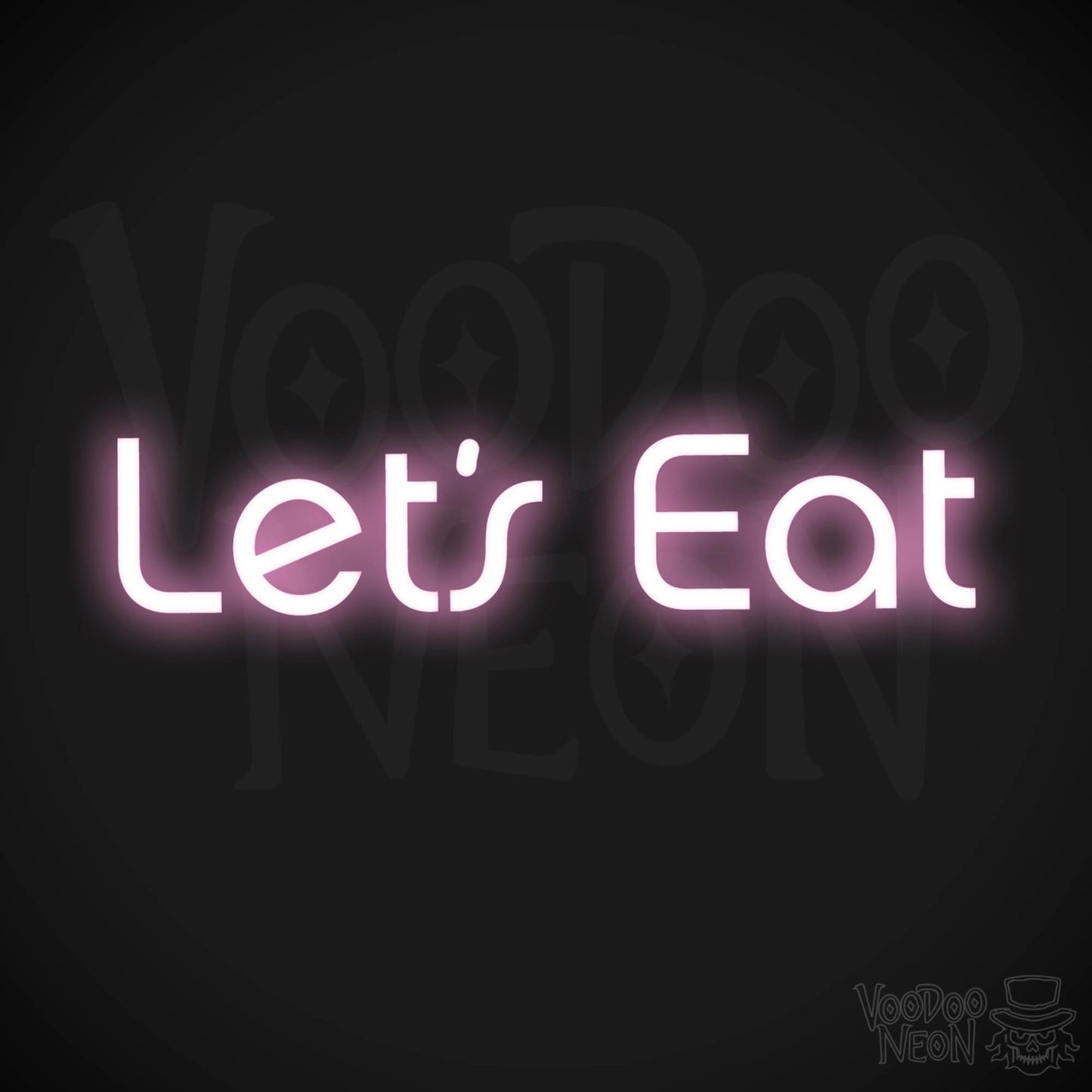 Lets Eat LED Neon - Light Pink