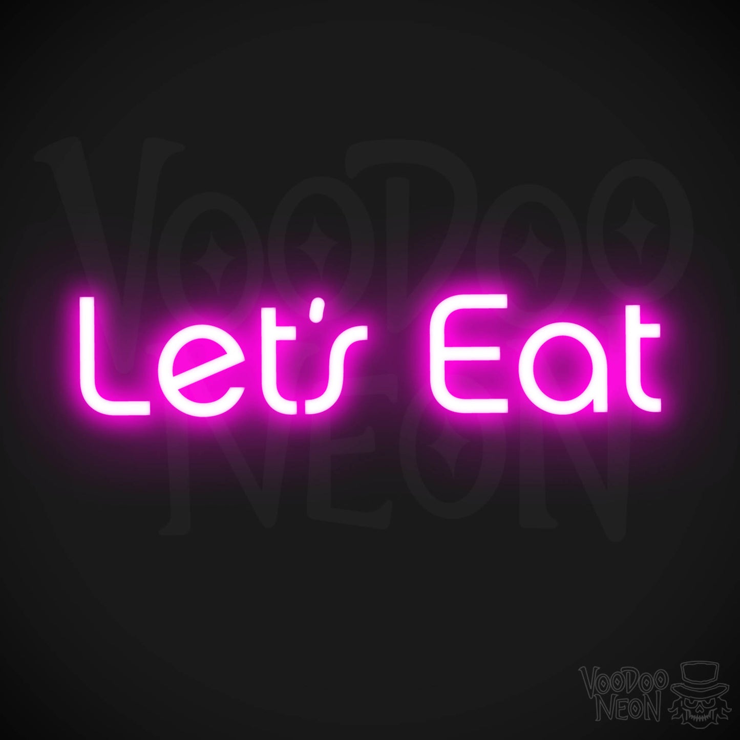 Lets Eat LED Neon - Pink