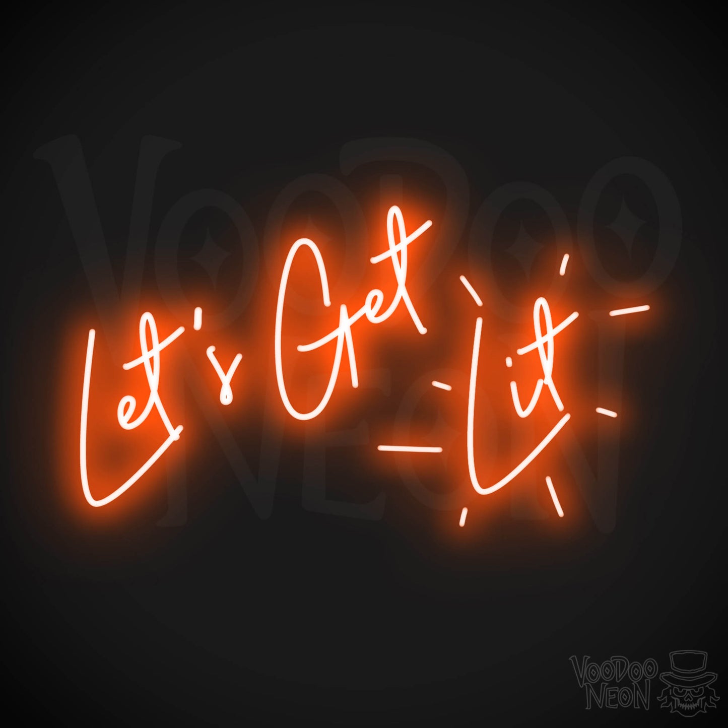 Lets Get Lit LED Neon - Orange