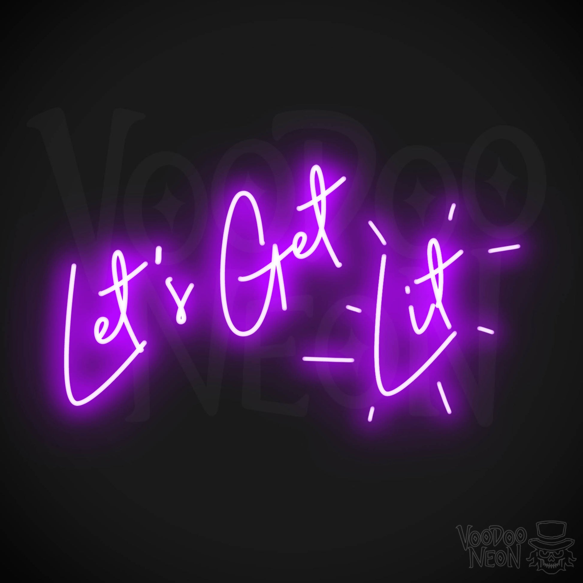 Lets Get Lit LED Neon - Purple