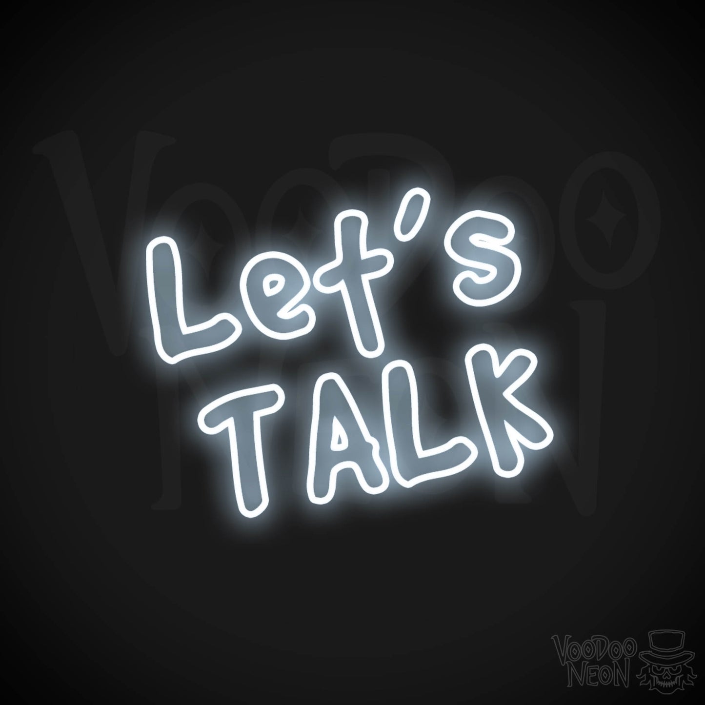 Lets Talk Neon Sign - Lets Talk Sign - Neon Wall Art - Color Cool White