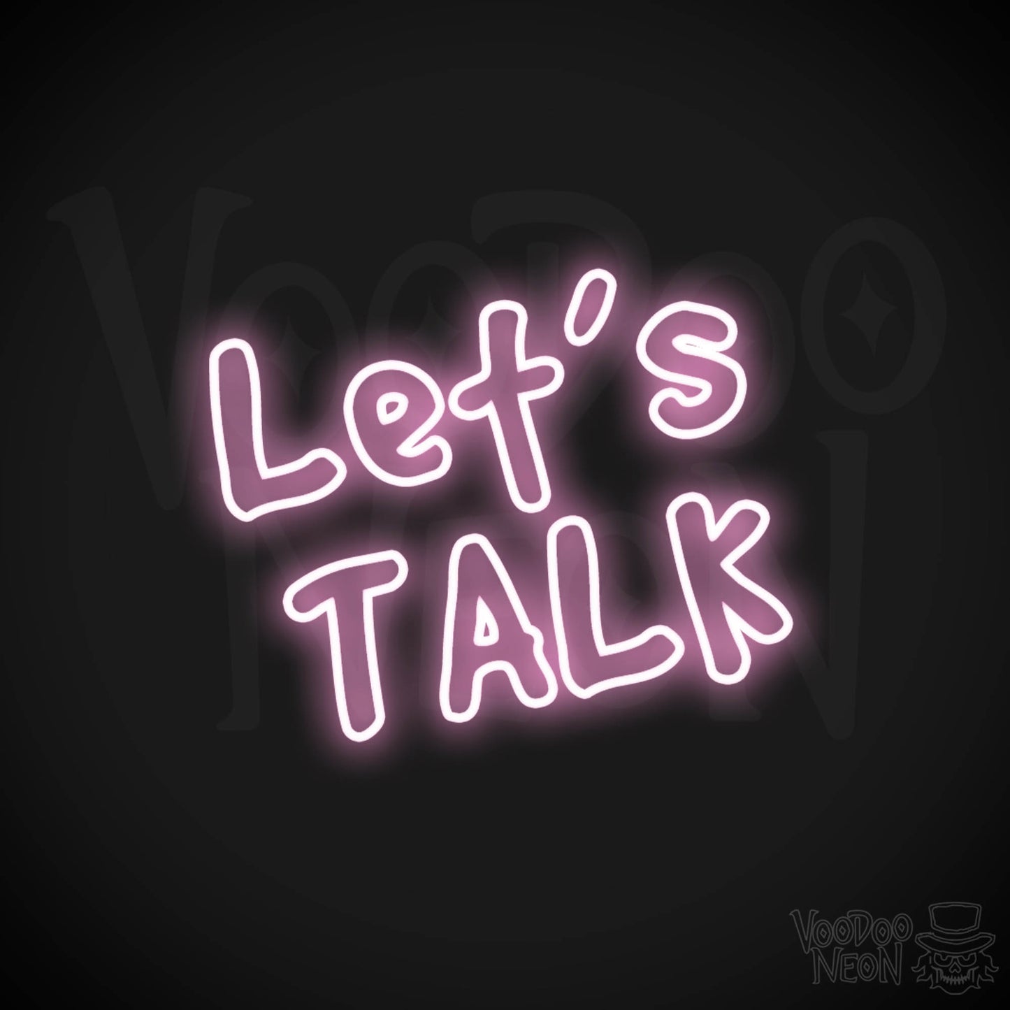 Lets Talk Neon Sign - Lets Talk Sign - Neon Wall Art - Color Light Pink