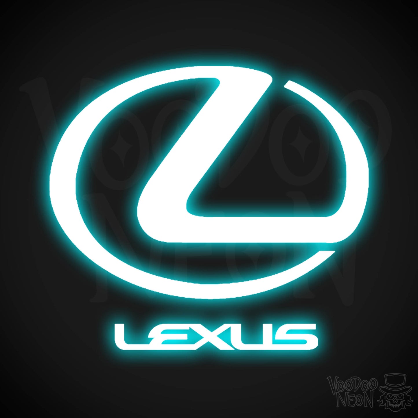 Lexus Neon Sign - Neon Lexus Sign - Lexus Logo Wall Art - Color Ice Blue