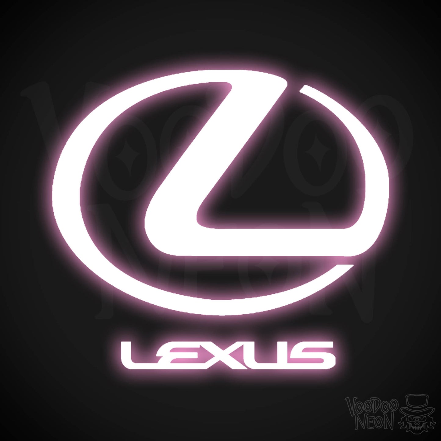 Lexus Neon Sign - Neon Lexus Sign - Lexus Logo Wall Art - Color Light Pink