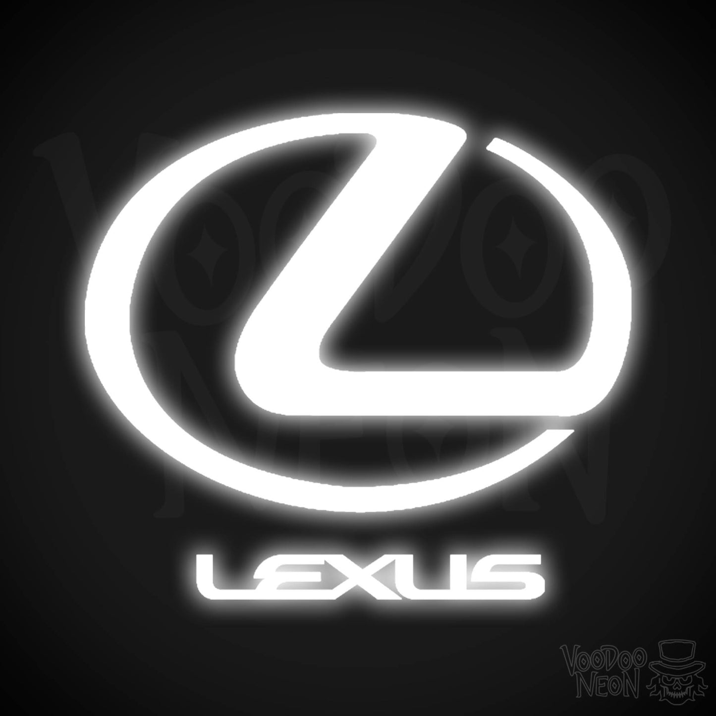Lexus Neon Sign - Neon Lexus Sign - Lexus Logo Wall Art - Color White
