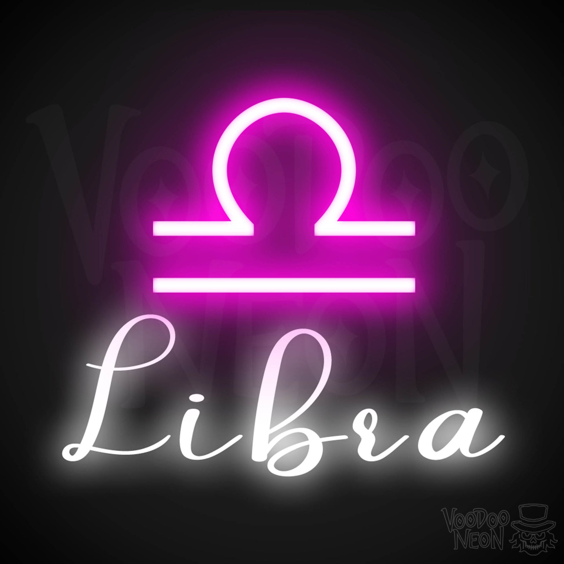 Libra Neon Sign - Neon Libra Sign - Libra Symbol - Neon Wall Art - Color Multi-Color
