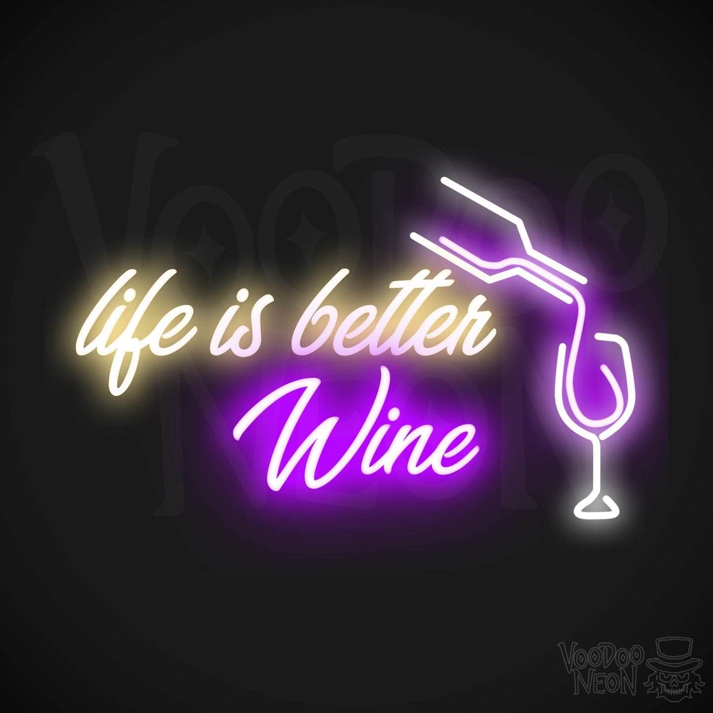 Life Is Better With Wine LED Neon - Multi-Color