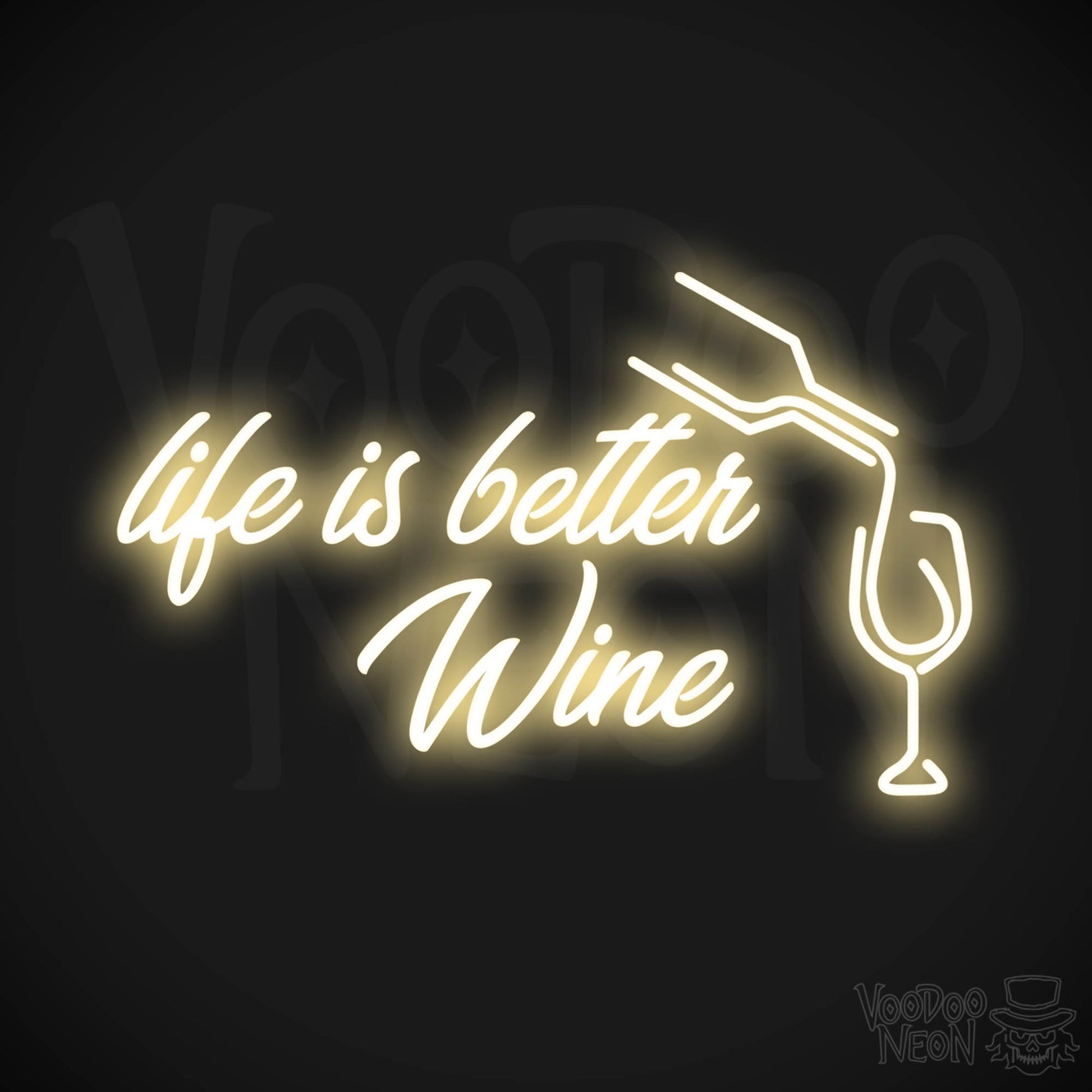 Life Is Better With Wine LED Neon - Warm White