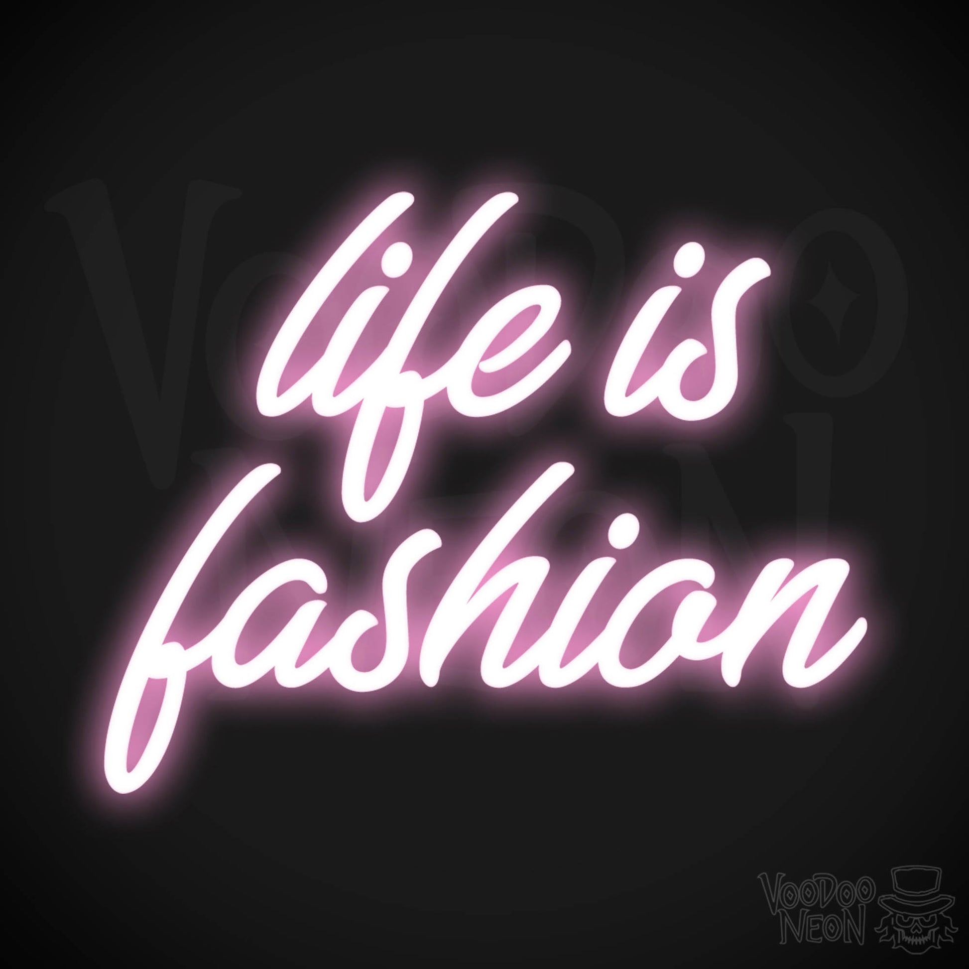 Life Is Fashion LED Neon - Light Pink