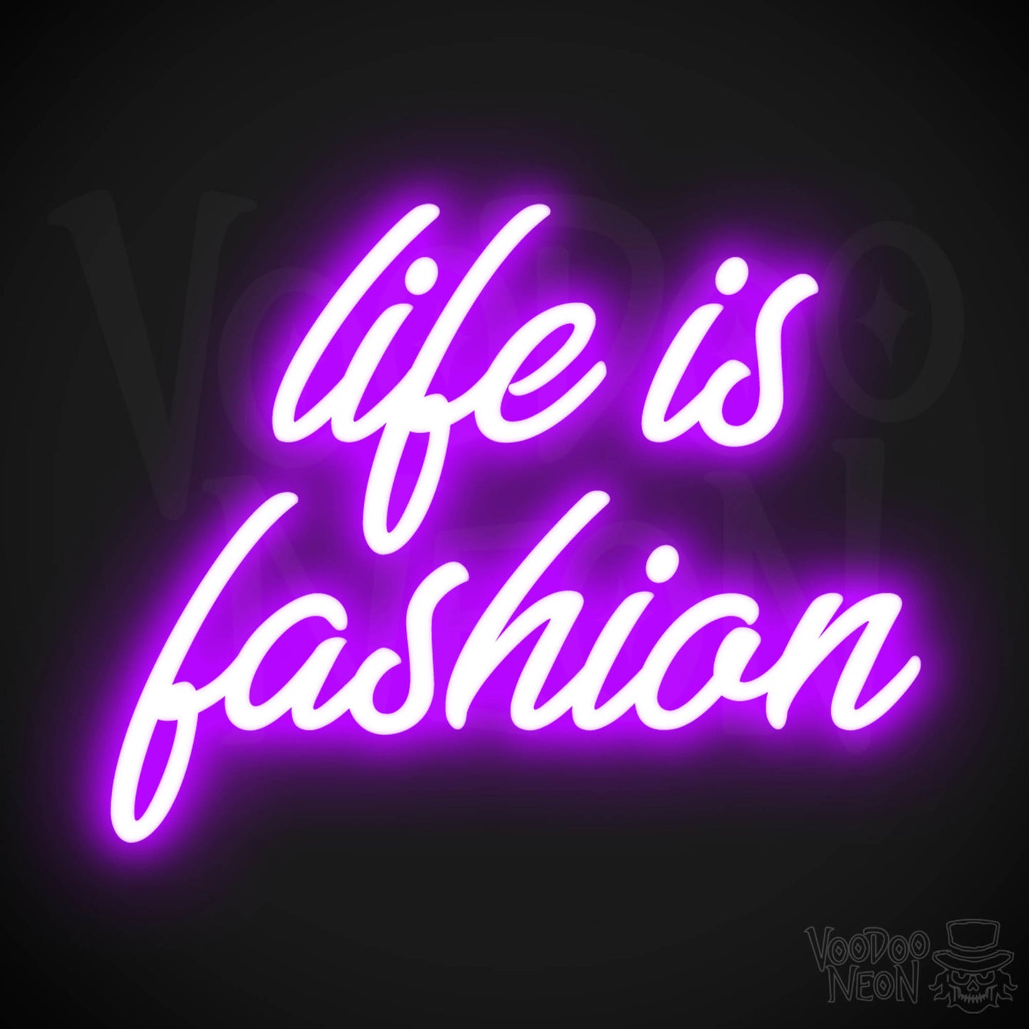 Life Is Fashion LED Neon - Purple