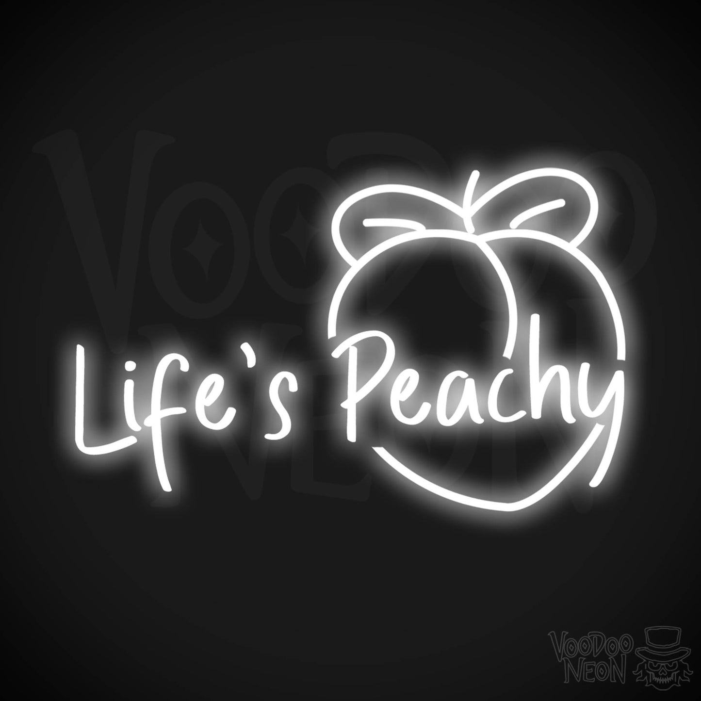 Life's Peachy LED Neon - White