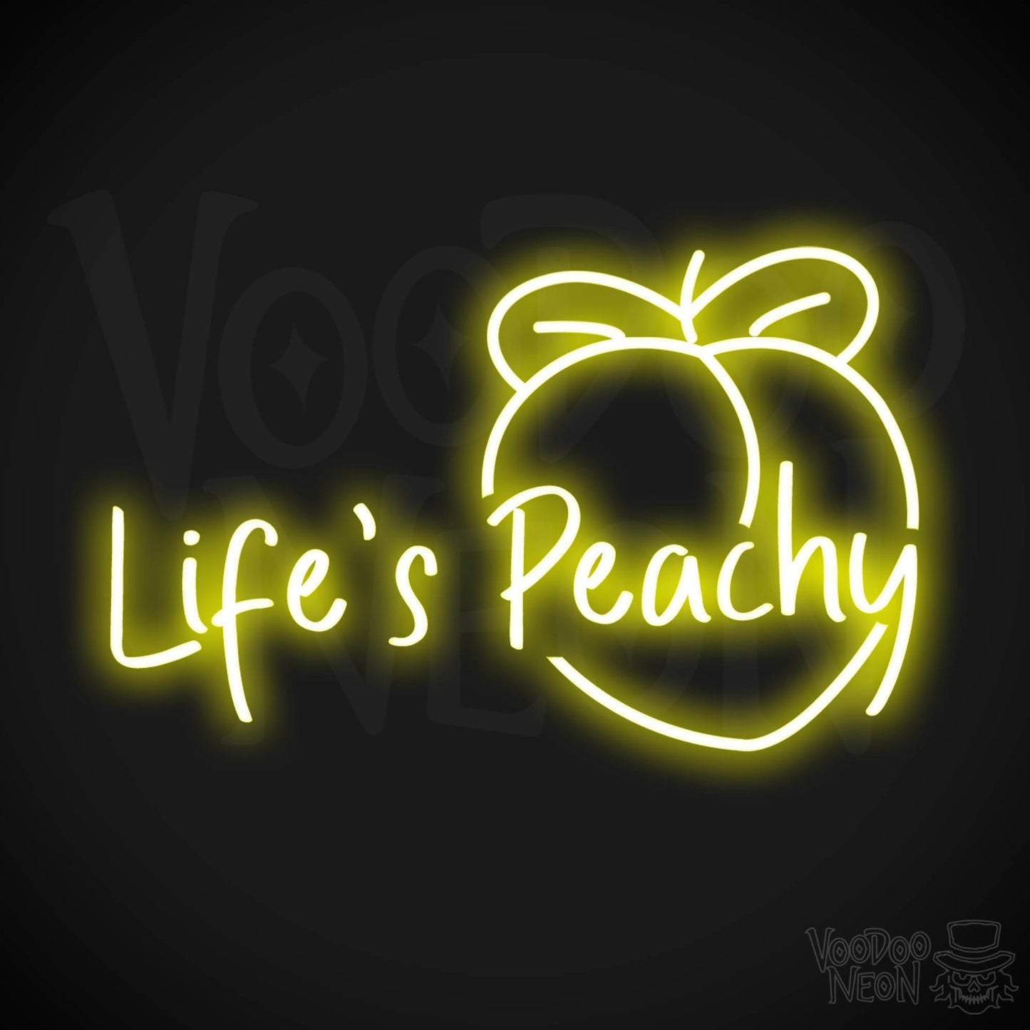Life's Peachy LED Neon - Yellow