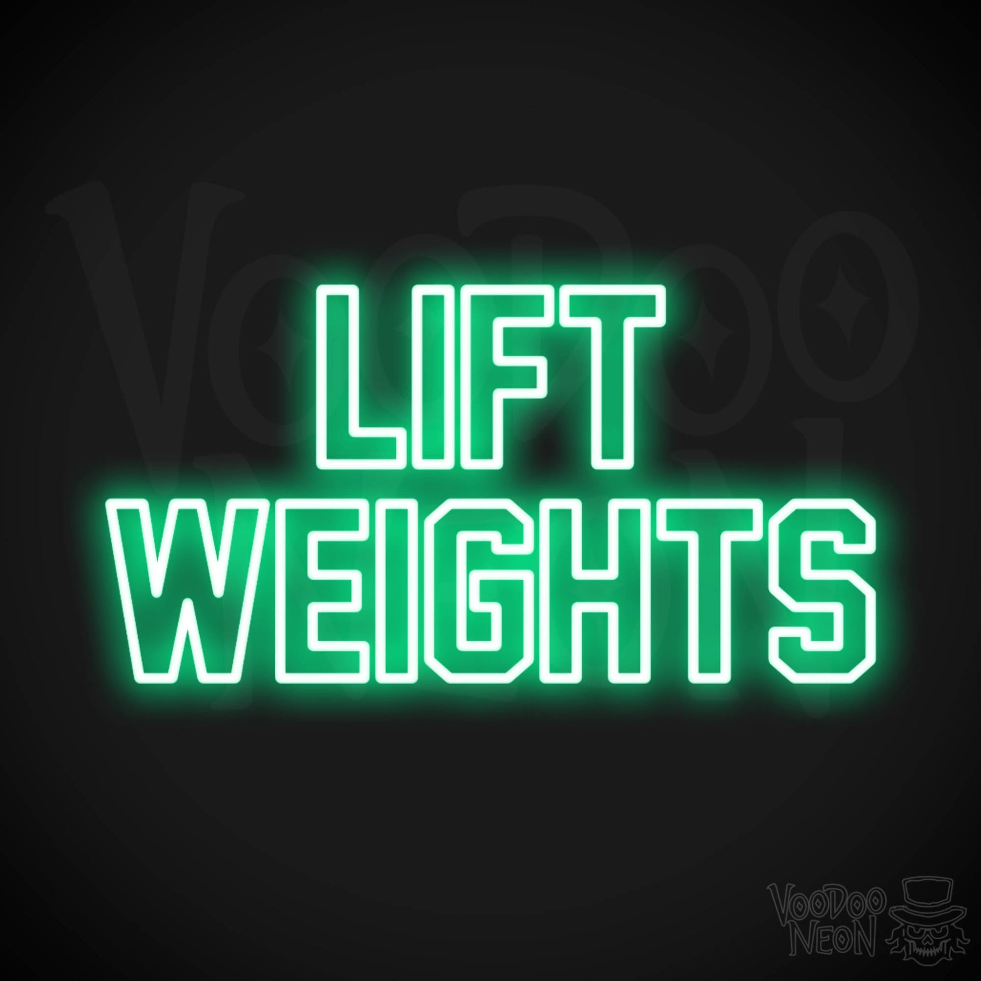 Lift Weights Neon Sign - Green