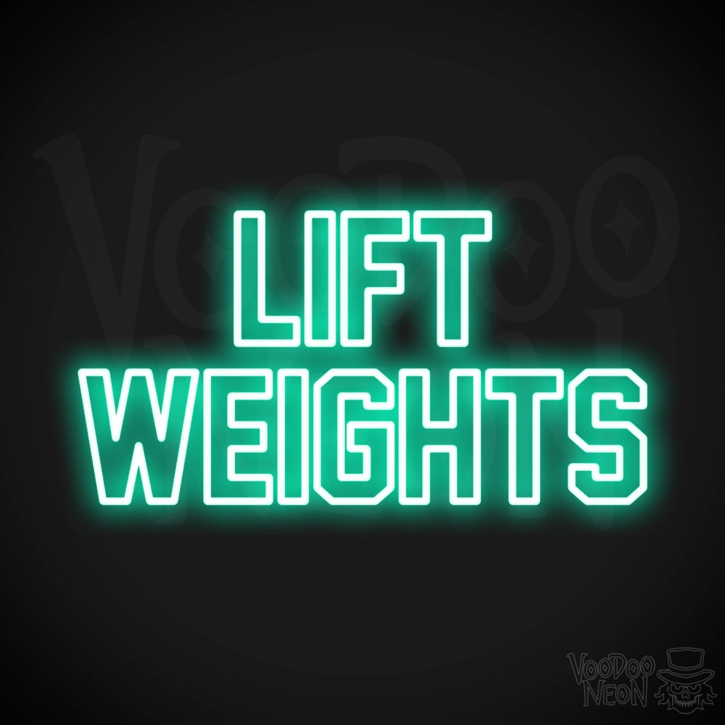 Lift Weights Neon Sign - Light Green