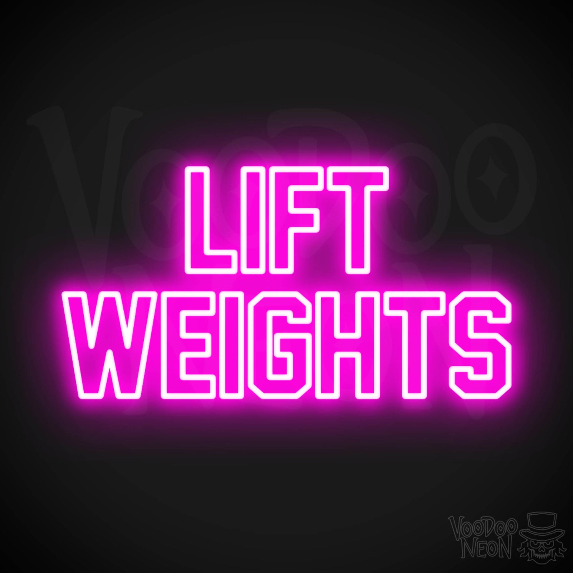 Lift Weights Neon Sign - Pink