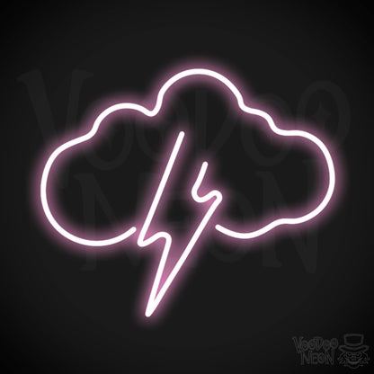 Lightning Neon Sign - Neon Lightning Sign - Wall Art - Color Light Pink