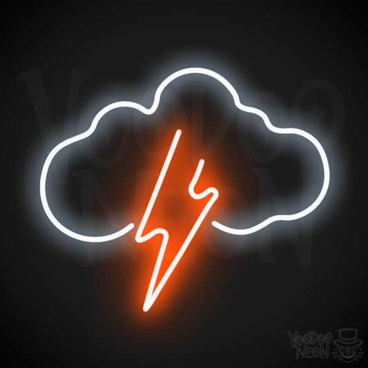 Lightning Neon Sign - Neon Lightning Sign - Wall Art - Color Multi-Color