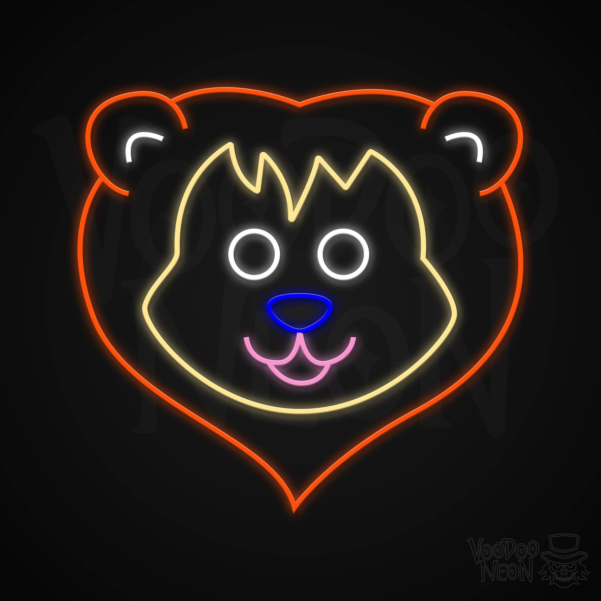 Lion Neon Sign - Multi-Color - Blackwall