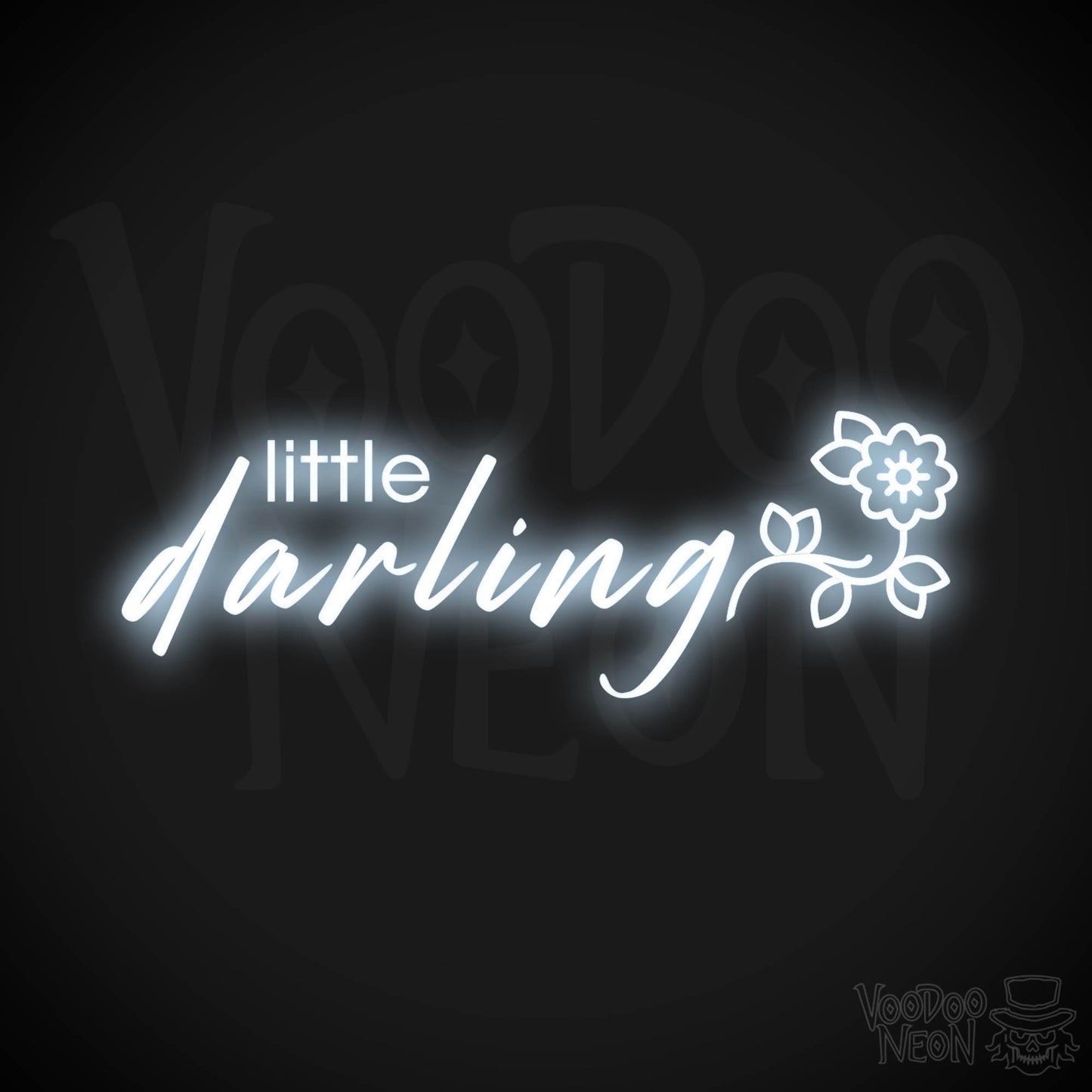 Little Darling Neon Sign - Neon Little Darling Sign - Color Cool White