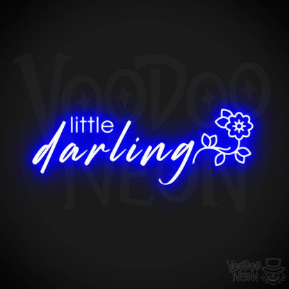Little Darling Neon Sign - Neon Little Darling Sign - Color Dark Blue