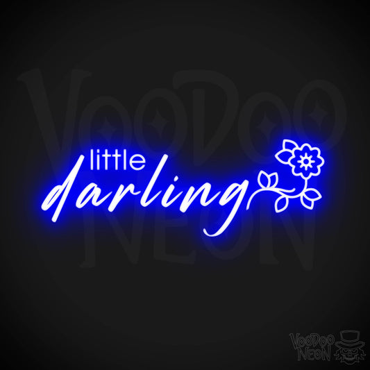Little Darling Neon Sign - Neon Little Darling Sign - Color Dark Blue