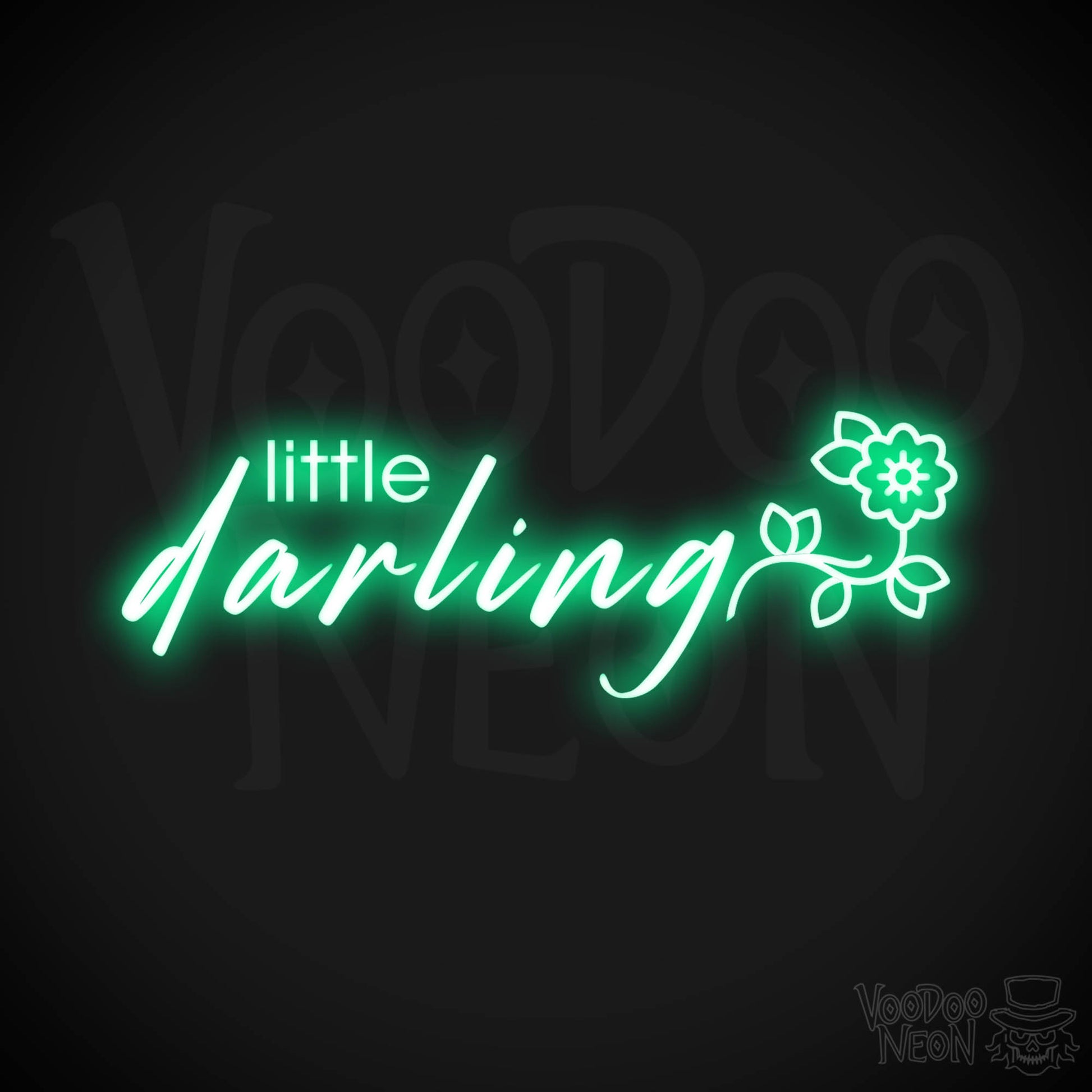 Little Darling Neon Sign - Neon Little Darling Sign - Color Green