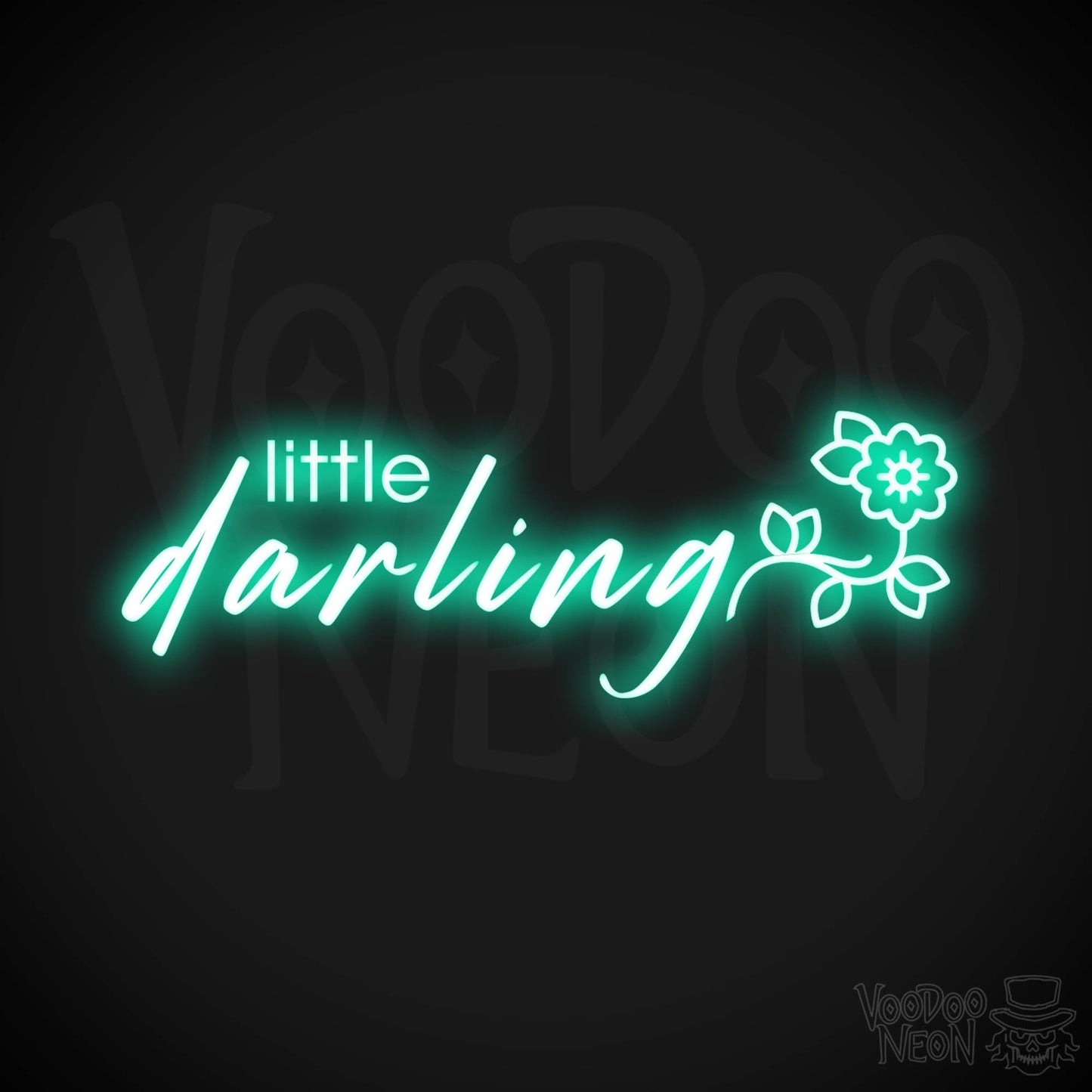 Little Darling Neon Sign - Neon Little Darling Sign - Color Light Green