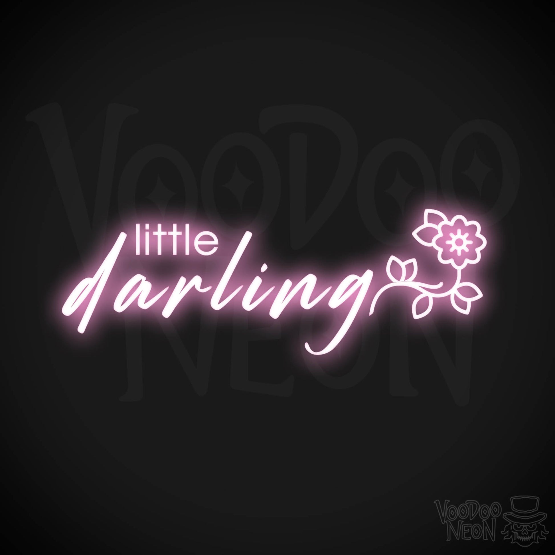 Little Darling Neon Sign - Neon Little Darling Sign - Color Light Pink