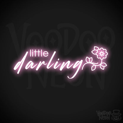 Little Darling Neon Sign - Neon Little Darling Sign - Color Light Pink
