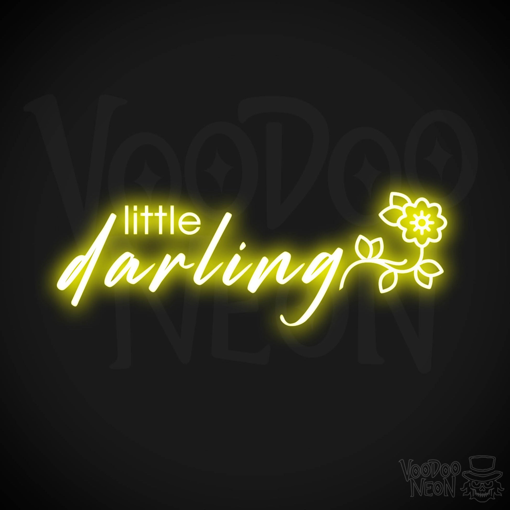 Little Darling Neon Sign - Neon Little Darling Sign - Color Yellow