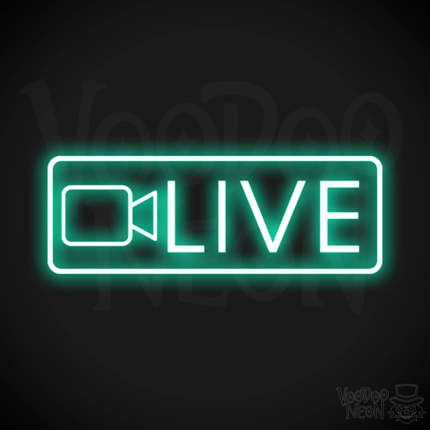 Live Neon Sign - Neon Live Sign - Podcast Sign - Color Light Green