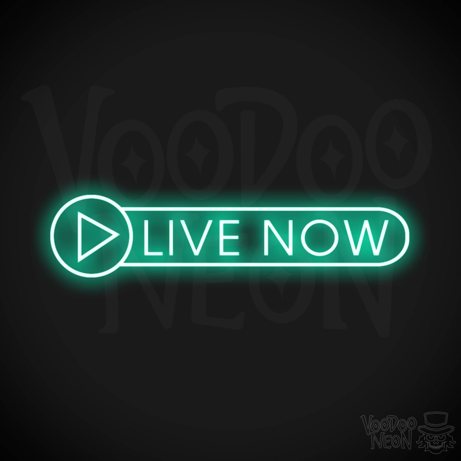 Live Now Neon Sign - Neon Live Now Sign - Podcast Sign - Color Light Green